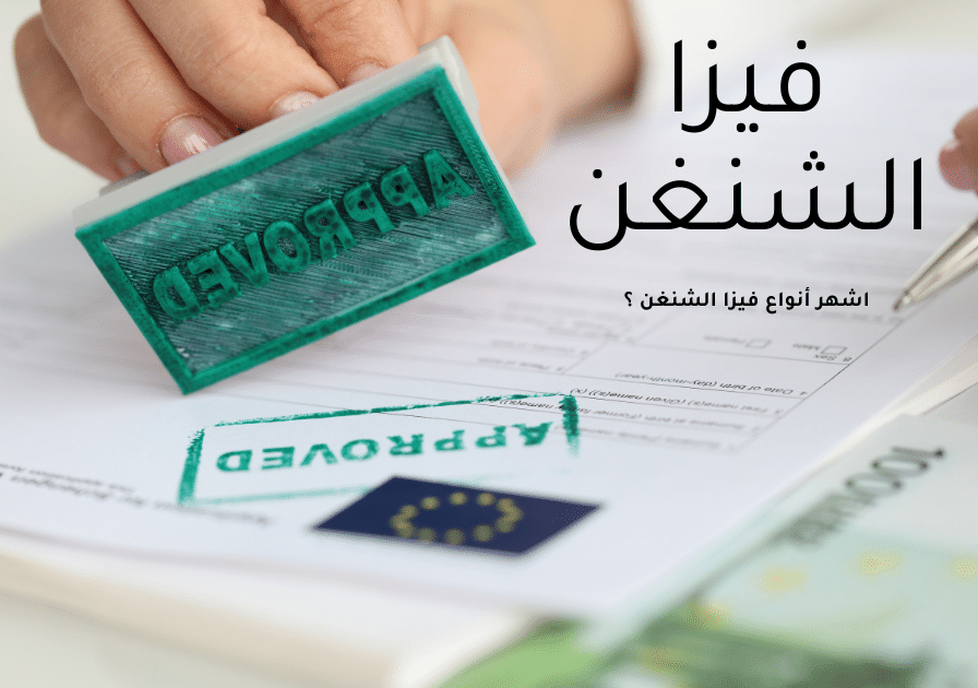 صورة توضح ختم القبول من جوازات السفر المصرية مع فيزا شنغن مختلفة، تمثل الخيارات المتاحة للمواطنين المصريين للسفر إلى دول شنغن."